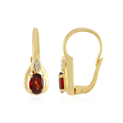 Pendientes en plata con Granate de Mozambique