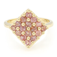 Anillo en oro con Zafiro Padparascha no calentado (AMAYANI)