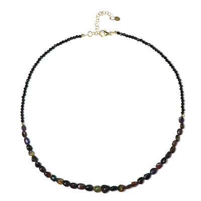 Collar en plata con Espinela negra