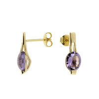 Pendientes en oro con Amatista