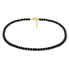 Collar en plata con Turmalina negra