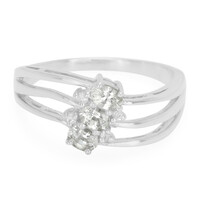 Anillo en plata con Zafiro blanco