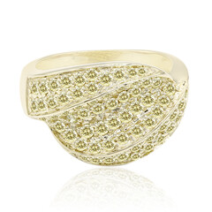 Anillo en oro con Diamante amarillo canario