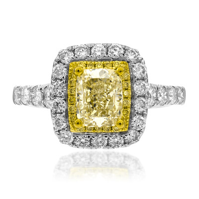 Anillo en oro con Diamante amarillo SI2 (CIRARI)