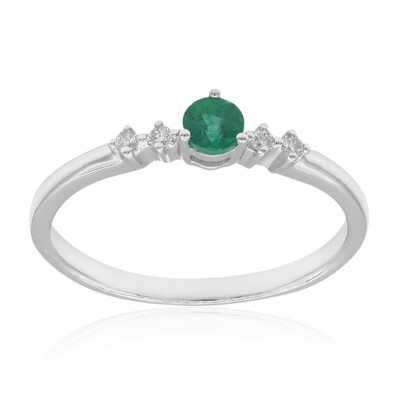 Anillo en oro con Esmeralda de Zambia AAA (CIRARI)