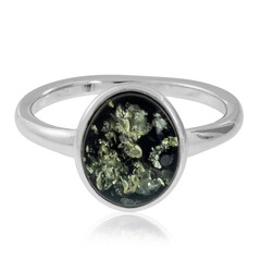 Anillo en plata con Ámbar báltico