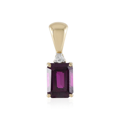 Colgante en oro con Granate Magenta