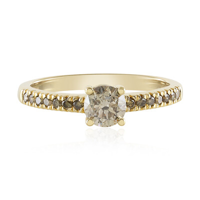 Anillo en oro con Diamante chocolate I3