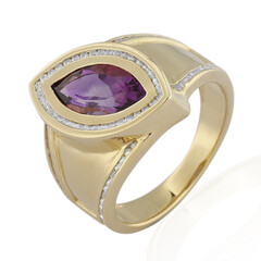 Anillo en plata con Amatista de Uruguay (de Melo)