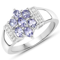 Anillo en plata con Tanzanita