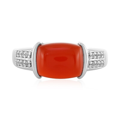 Anillo en plata con Cornalina
