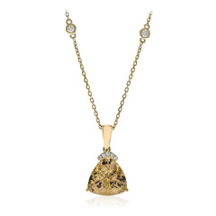 Collar en oro con Turmalina neón del Congo (CIRARI)
