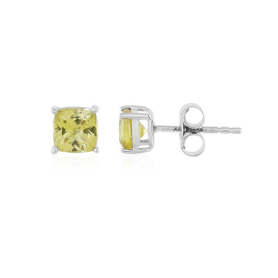 Pendientes en plata con Apatita dorada
