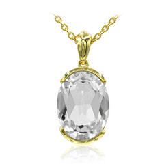 Collar en plata con Topacio blanco