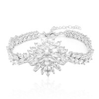 Brazalete en plata con Topacio blanco