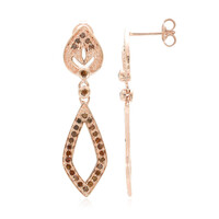 Pendientes en plata con Diamante fantasía