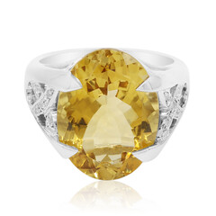 Anillo en plata con Cuarzo champán