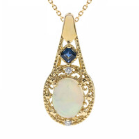 Collar en oro con Ópalo Welo AAA