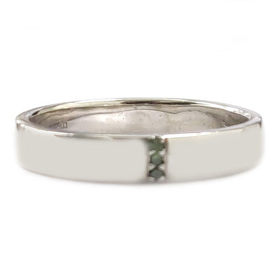 Anillo en plata con Diamante verde