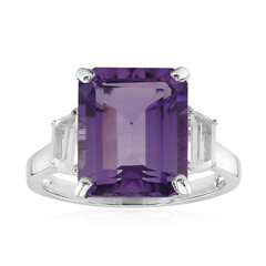 Anillo en plata con Amatista