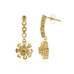 Pendientes en plata con Citrino