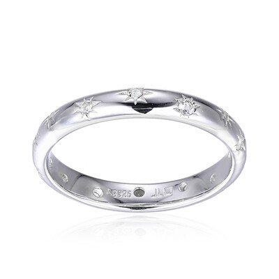 Anillo en plata con Topacio blanco
