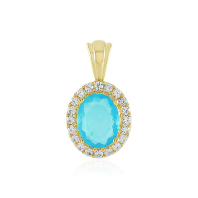 Colgante en plata con Ópalo azul de Etiopía