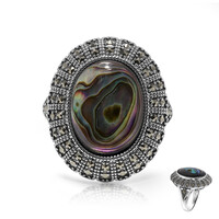 Anillo en plata con Concha de Abalone
