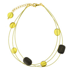 Brazalete en plata con Ámbar colombiano verde
