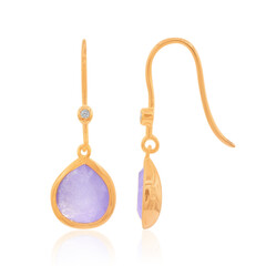 Pendientes en plata con Jade lavanda