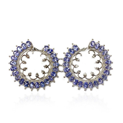 Pendientes en plata con Tanzanita (Dallas Prince Designs)