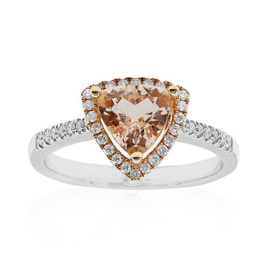 Anillo en oro con Morganita AAA (AMAYANI)