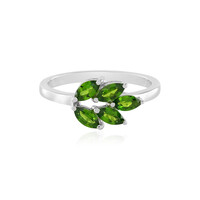 Anillo en plata con Diópsido de Rusia