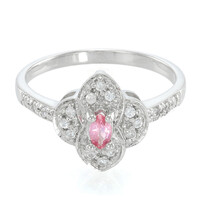 Anillo en plata con Zafiro Padparadscha