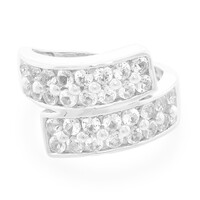 Anillo en plata con Topacio blanco