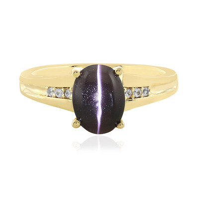 Anillo en plata con Sillimanita ojo de gato