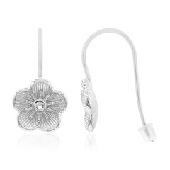 Pendientes en plata con Topacio blanco