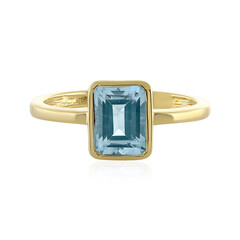 Anillo en plata con Topacio azul cielo