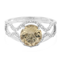 Anillo en plata con Cuarzo champán