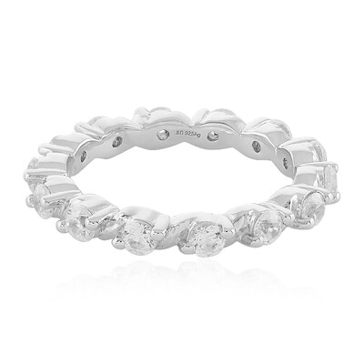 Anillo en plata con Topacio blanco