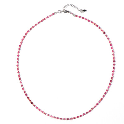 Collar en plata con Turmalina rosa