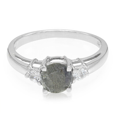 Anillo en plata con Espectrolita