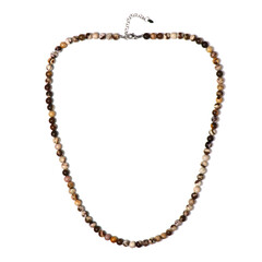 Collar en plata con Jaspe rojo cebra