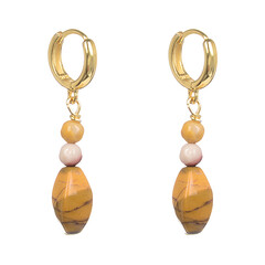 Pendientes en plata con Mokaita