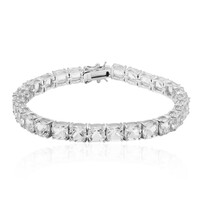 Brazalete en plata con Topacio blanco