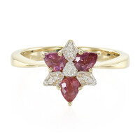 Anillo en oro con Zafiro Padparascha no calentado