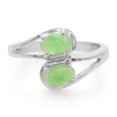 Anillo en plata con Crisoprasa imperial