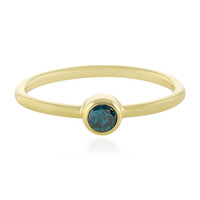 Anillo en oro con Diamante azul