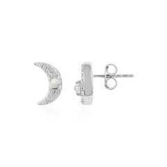 Pendientes en plata con Piedra de Luna arcoíris