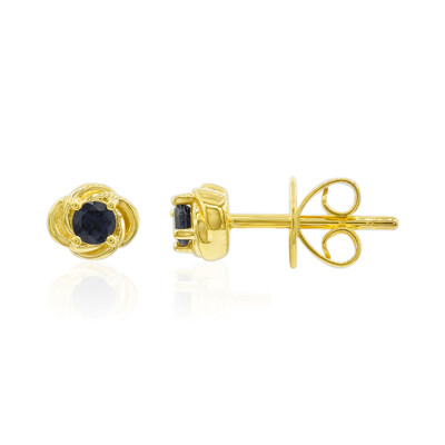 Pendientes en oro con Espinela azul